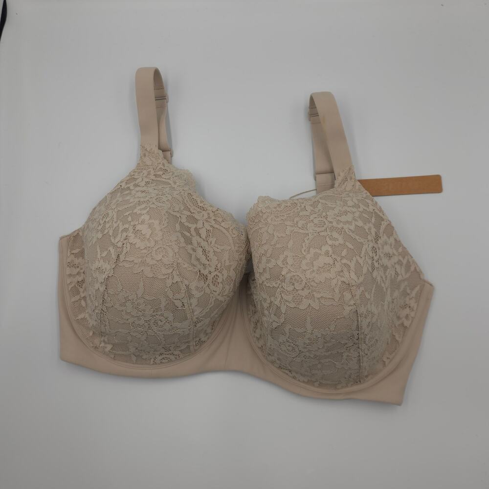 Skims Fits Everybody Lace Full Coverage Lightly Lined Bra in Stone Size 38DDDD